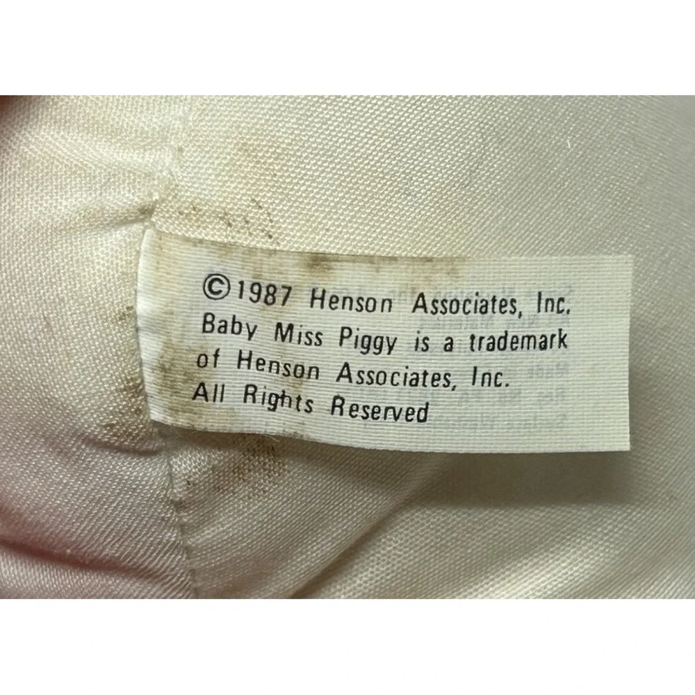 1987 Miss Piggy‎ Henson Muppet Babies Baby Christmas Plush Toy Vintage